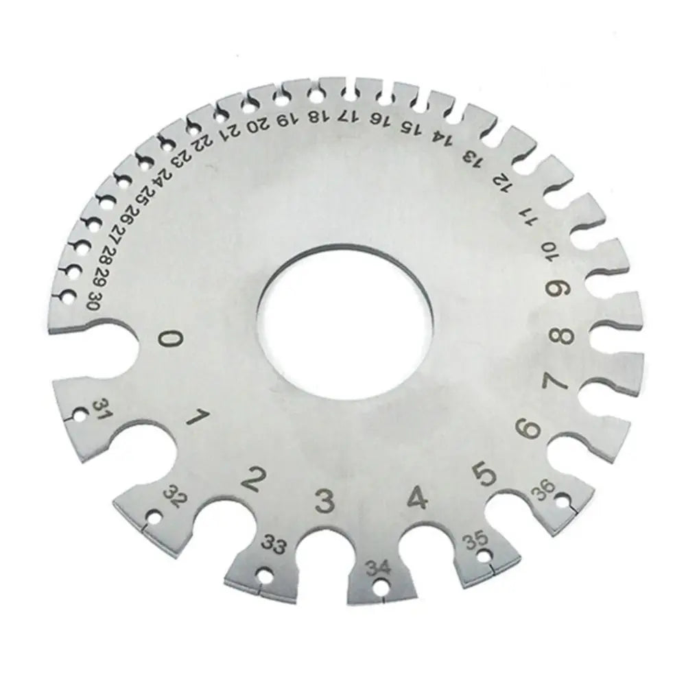 0-36 Round AWG SWG Wire Gauge Thickness Ruler Gauge Diameter Stainless Steel Measurer Tool