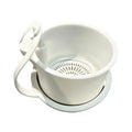 Food Strainer for Sink Adjustable Garbage Colander with Push-to-pour Design Kitchen Food Waste Catcher for Pasta Soup Stain Hair