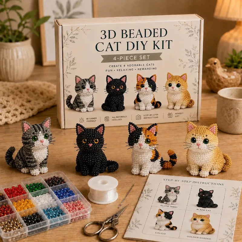 DIY 3D Animal Bead Set Material Handmade Bead Making Material Package Creative Fun Handmade Craft Accessory Gift Craft Kits