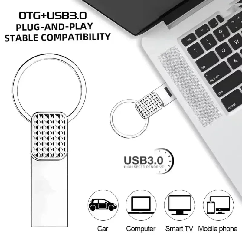 New USB 2.0 Flash Drive Metal High-Speed Pen Drive 1TB 2TB Waterproof Type-C USB Pen Drive For Computer Storage Device