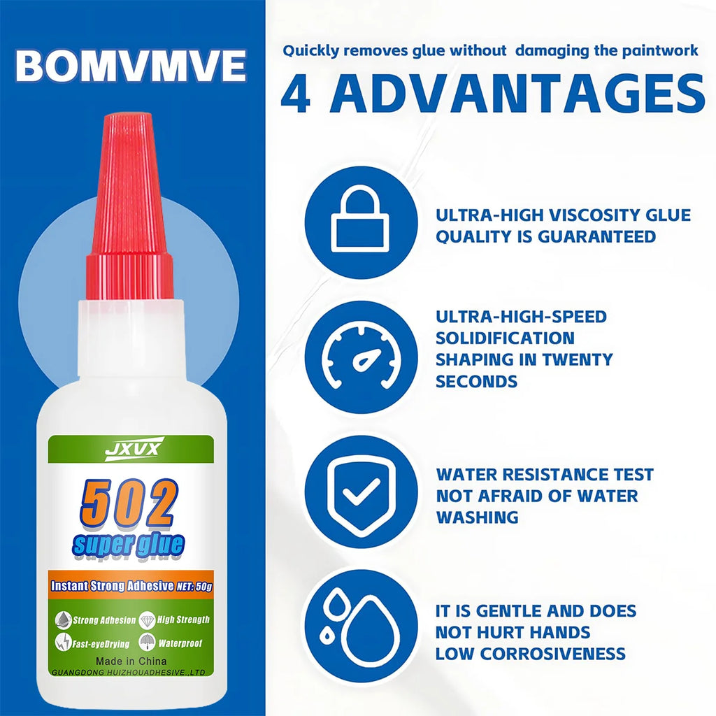 20g–50g Industrial-Grade High-Capacity Adhesive – 5S Quick-Drying, High-Strength Cyanoacrylate Adhesive – High-Strength Super Glue