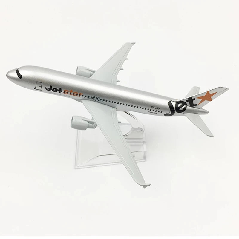 15CM Diecast Jetstar Airlines A320 Model Plane 6Inch Metal Alloy Diecast Airplane Souvenir Collection Plane Toy