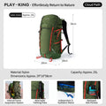 Outdoor professional mountaineering backpack large capacity cycling sports bag lightweight men's and women's camping hiking bag