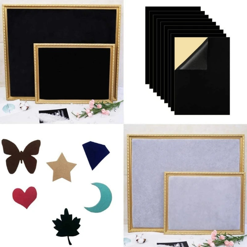 10 Pcs Self-Adhesive Felt Sheets Sticky Back Felt Sheets with Adhesive Backing