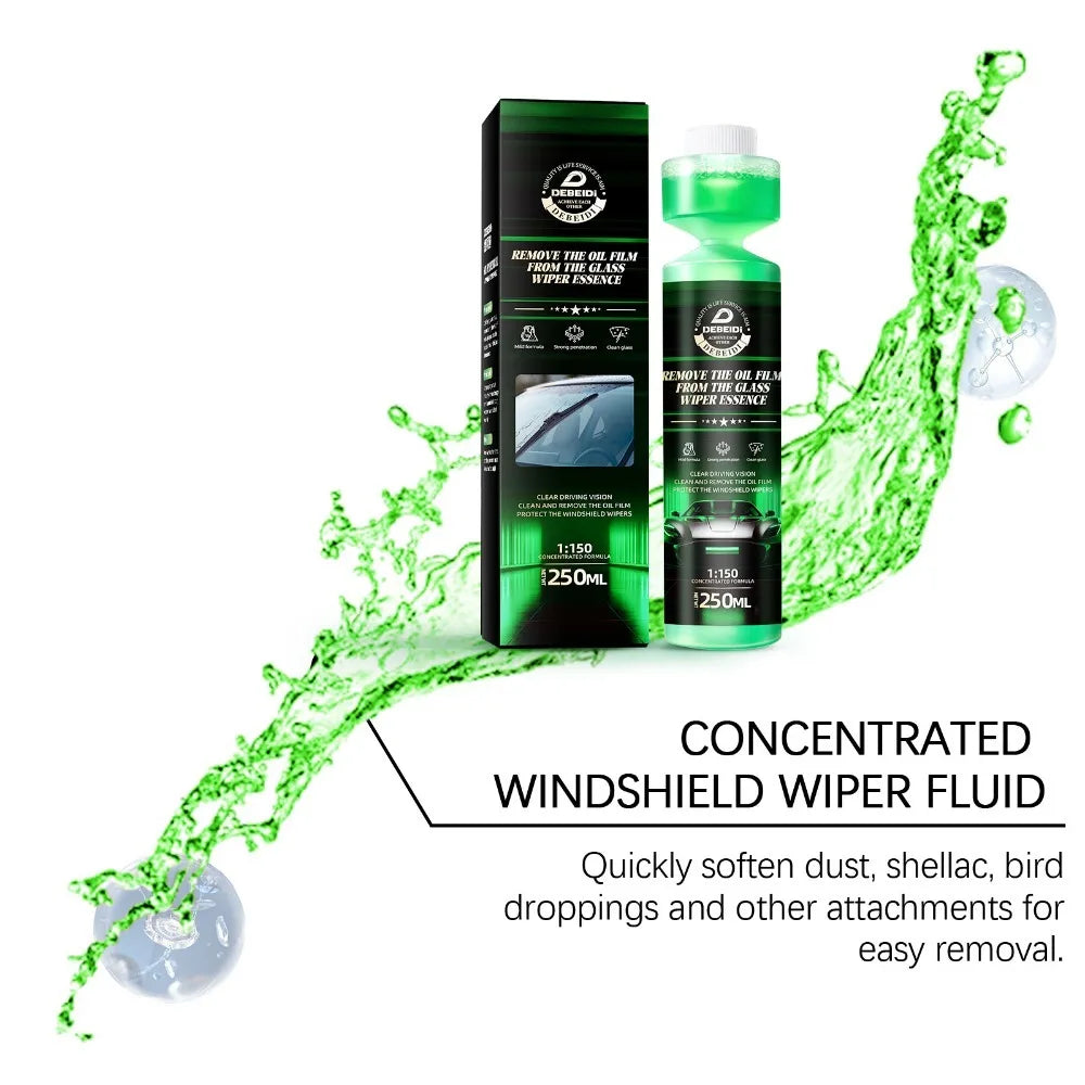 250ml Super Concentrated Glass Cleaner Removes Oil Film Wiper Essence Clears Bird Droppings Stains Car Cleaning Tool