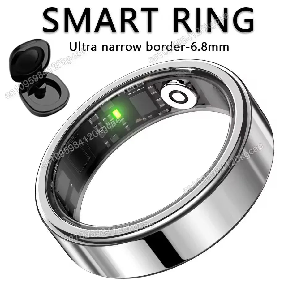 2026 New Smart Ring Heart Rate Blood Pressure Sleep Monitoring Motion Tracking IP68 Waterproof Men Women Smart Ring Holiday Gift