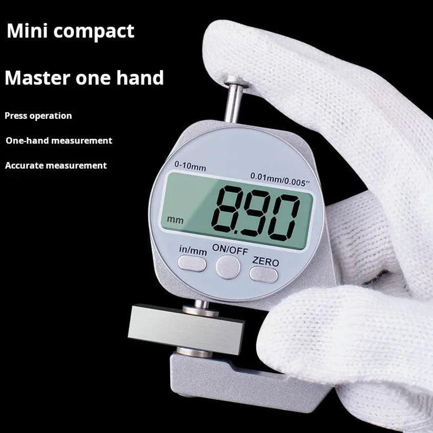 Digital Display Thickness Gauge Zinc Alloy Electronic LCD Micrometer Metric Imperial Wall Thickness Measurement Tools 0-10/20mm