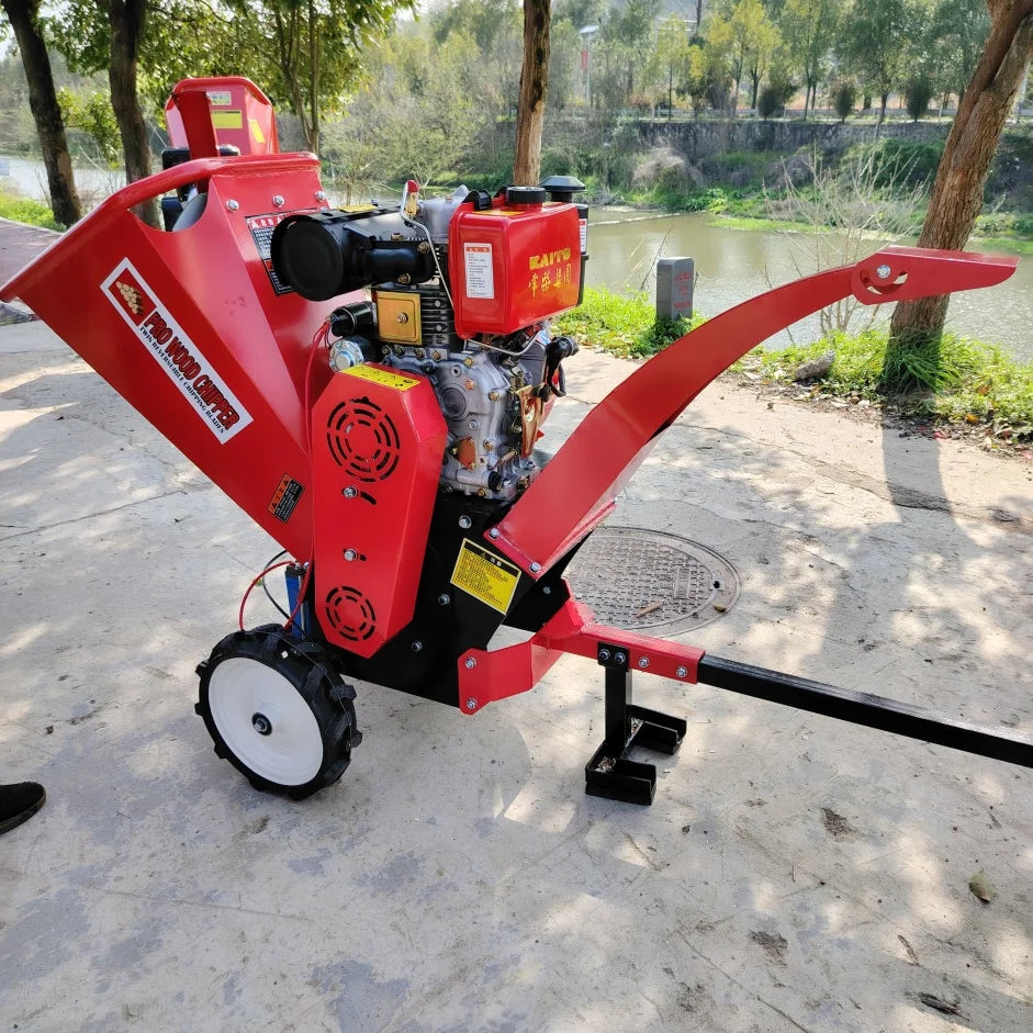 Customized 15HP Branch Crusher, Wood Processor, Professional Tree Shredder, Wood Chipper