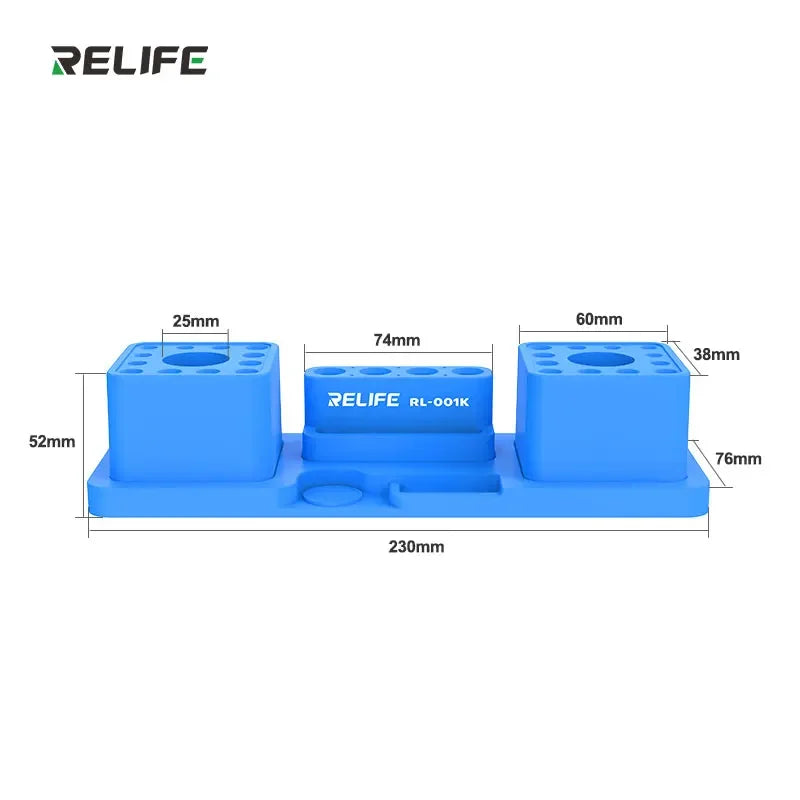 RL-001K Magnetic Repair Tool Box, Portable Detachable Storage Case for Screwdrivers, Tweezers, Electronics DIY Accessories