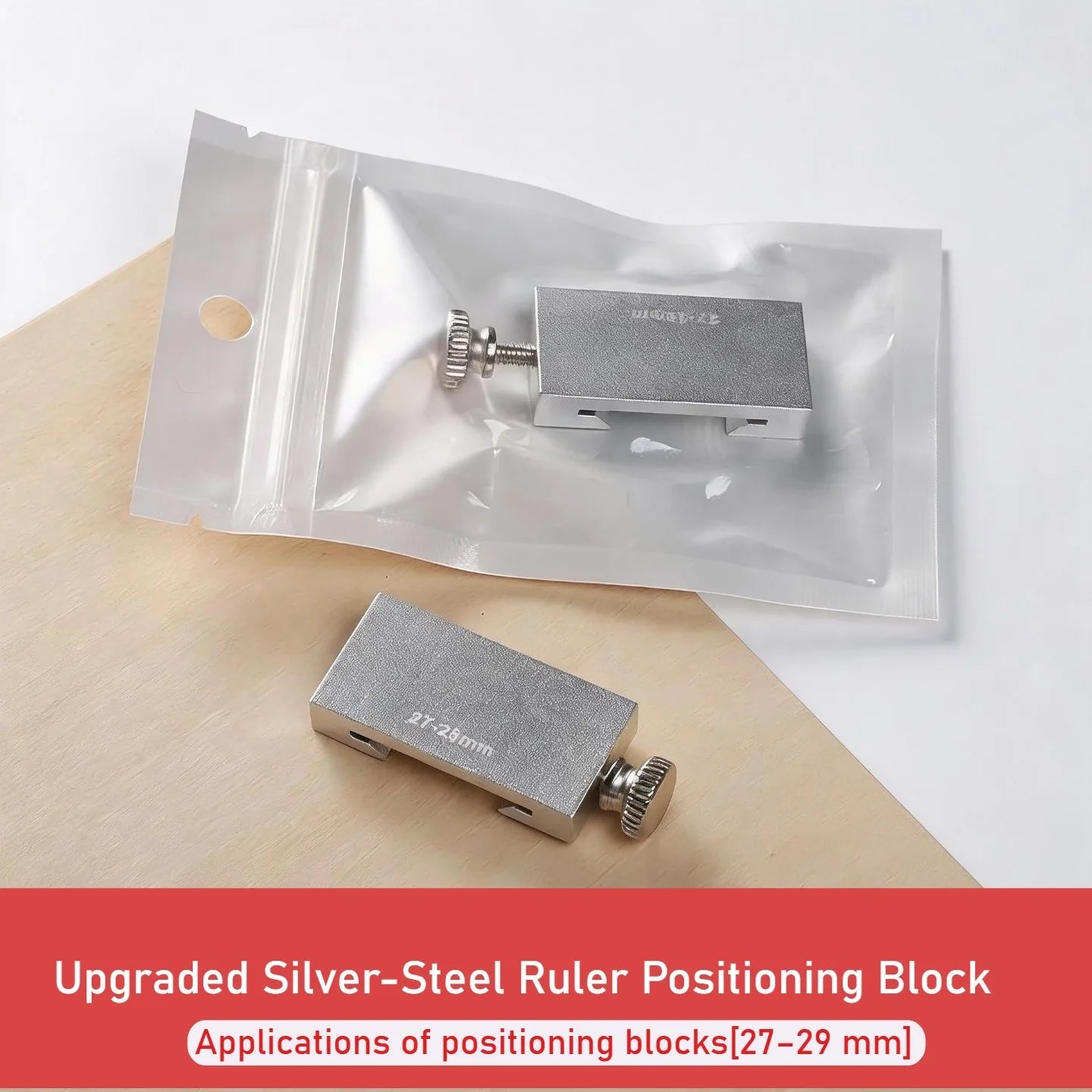 New Portable Carpentry Steel Ruler | Positioning Limit Block + Marking Gauge for Accurate Woodworking Tool Alignment