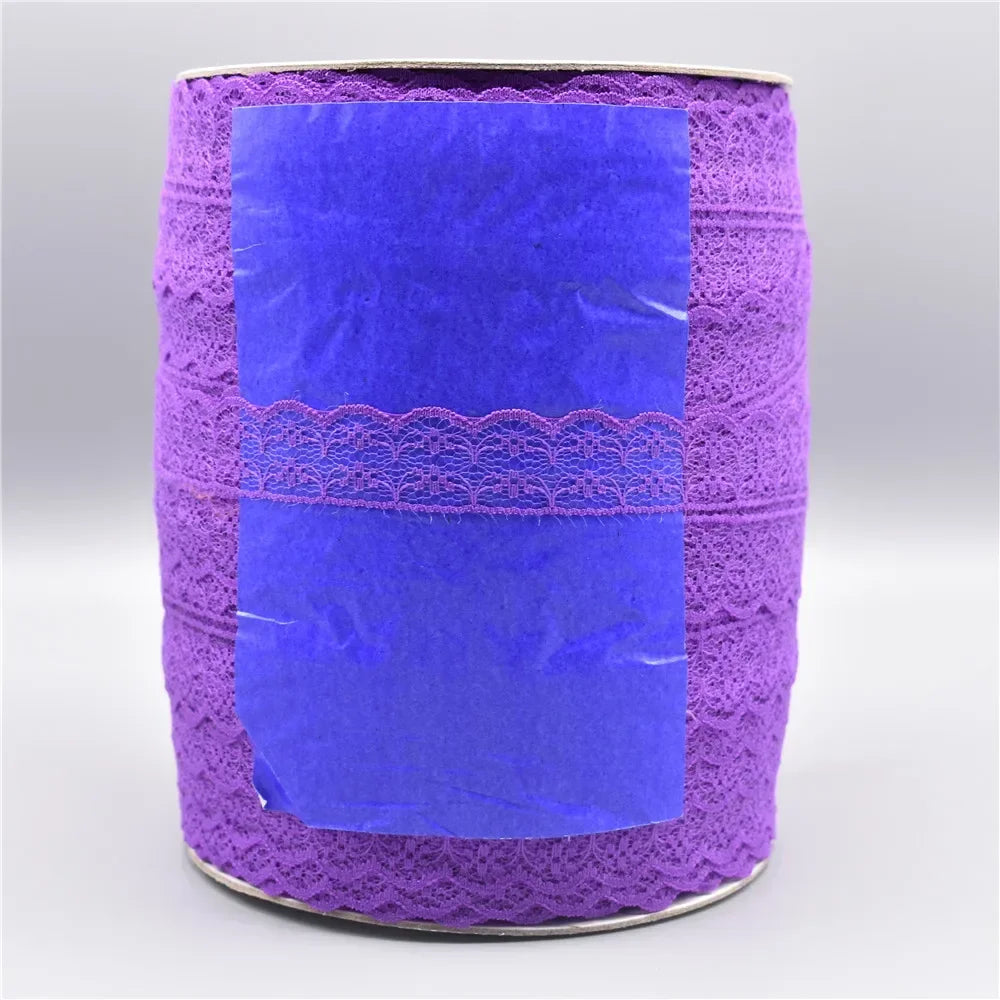 Wholesale 600yards/Roll White Lace Ribbon Width/22mm Lace Trim Fabric Embroidered Sewing Decoration African Lace Fabric Applique