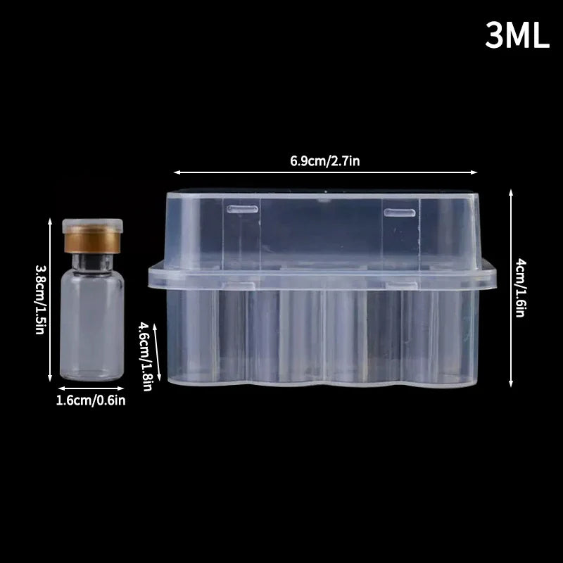 10/20/50/100pcs 3ml Peptide Storage Box 3ML Vial Case Peptide Freezer Storage Case Vial Holder Refrigerator Peptide Container