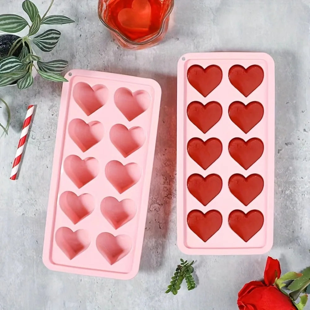 1pcs Heart-shaped Ice Cube Mold Multifunctional for Pudding Candy Whiskey Kitchen Accessaries Party Supplies Valentine's Day
