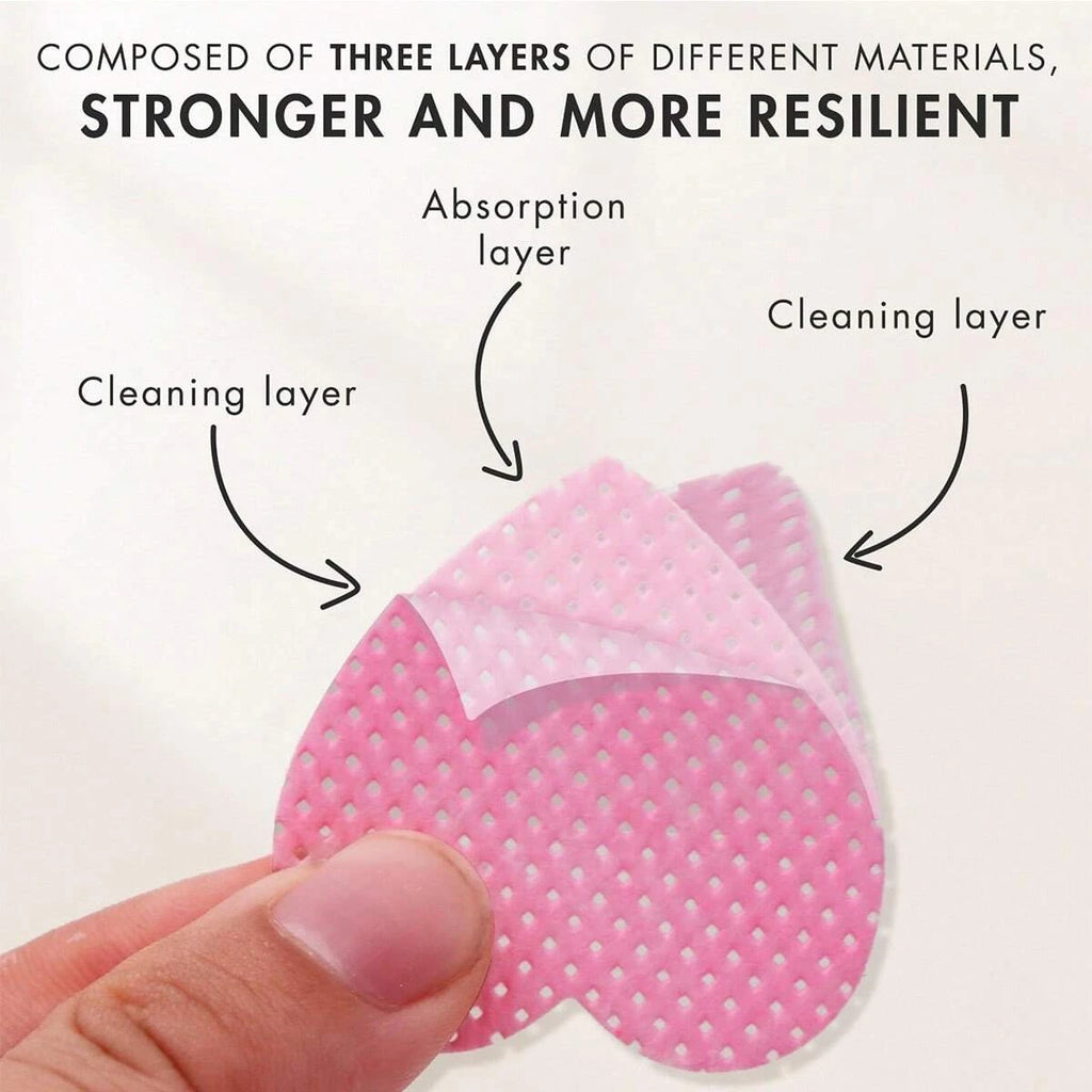 200Pcs/Box Lint Free Nail Wipes Eyelash Extension Glue Wipes Cleaner Cloth Non-Woven Fabric Nail Gel Remover Cotton Pad
