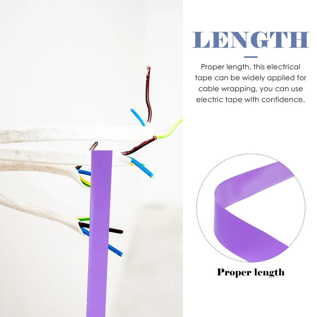 Electrical Tape Purple Self Adhesive for Wire High Temperature Resistance Insulation Pvc