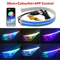 Daytime Running Lights Car LED DRL Lamp Strip DRL Decorative  Light Auto Headlight Turn Signal Light RGB With Remote App Control