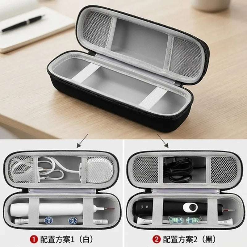 Toothbrush Travel Case Compatible with Oral-B Pro 1000 5000 7500/ for Philips Sonicare ProtectiveClean 4100 6100 5100 6500 7500