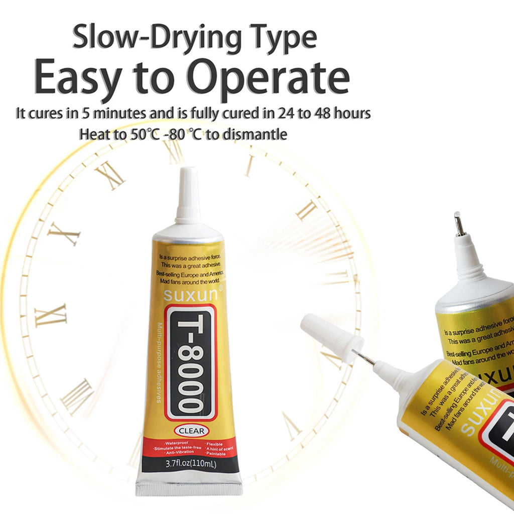 15/50/110Ml T-8000 Adhesive Epoxy Resin Repair Cell Phone Lcd Touch Screen Liquid Glue Jewelry Craft Transparent Adhesive Glue