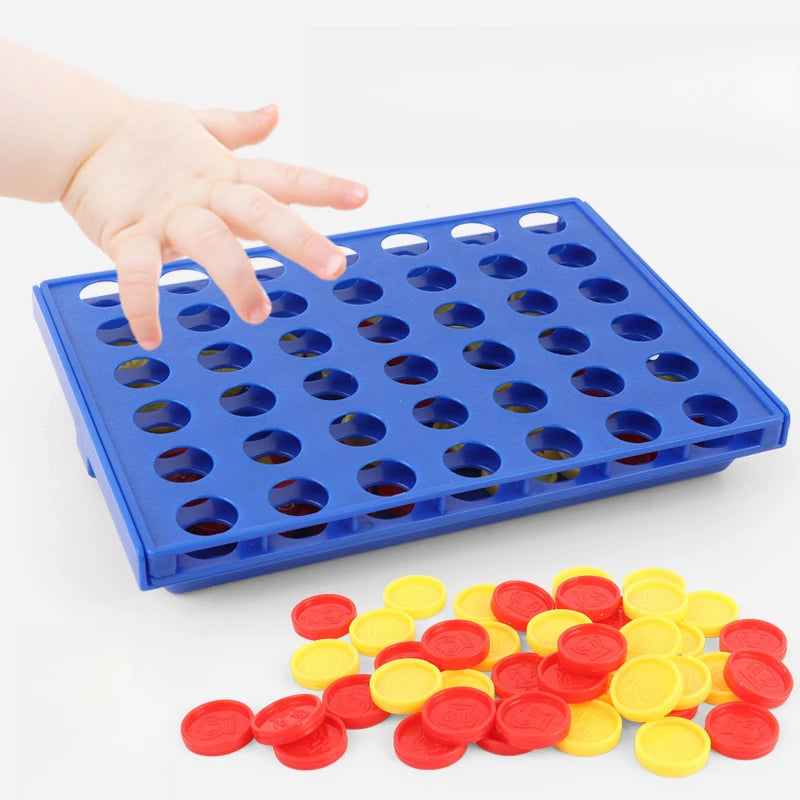 Connect 4 in A Line Board Game Children's Educational Toys Foldable Kids Children Line Up Row Board Puzzle Toys Game Simon