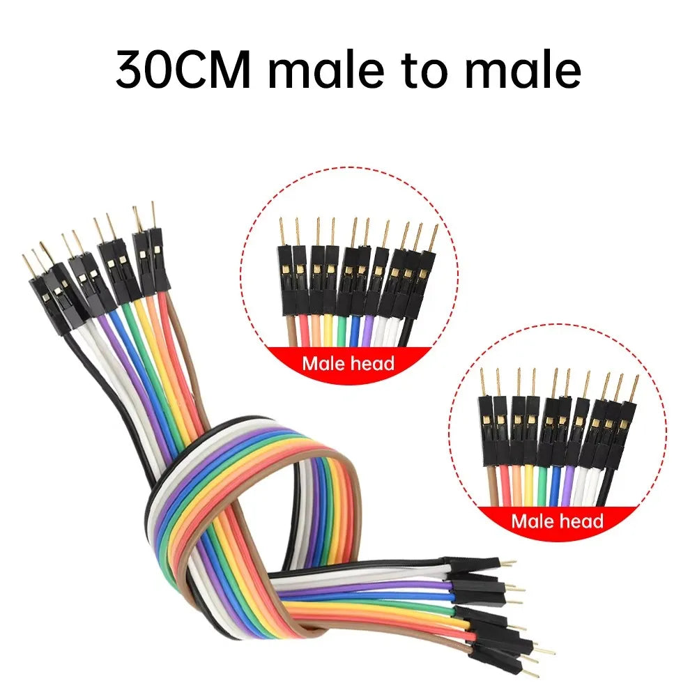 Pure copper dupont wire thickened 28 core female to female male to female color cable 2.54 terminal connection wire gold-plated