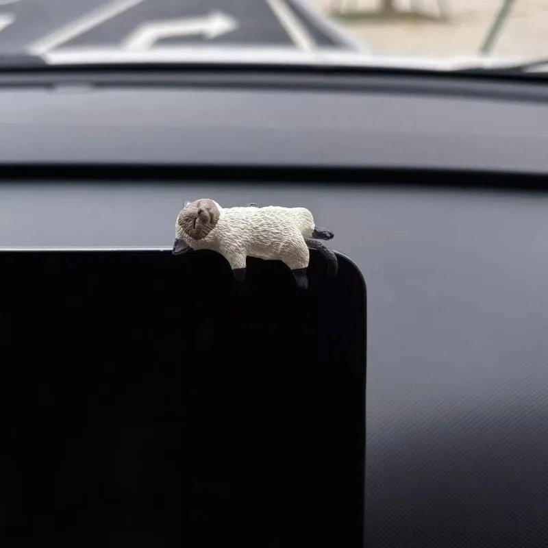 4-10 Pcs Cute Kitten Decoration Creative Sleeping Cat Doll Home Ornaments Toys Cat Car Micro Landscape Decoration Adorable Gifts