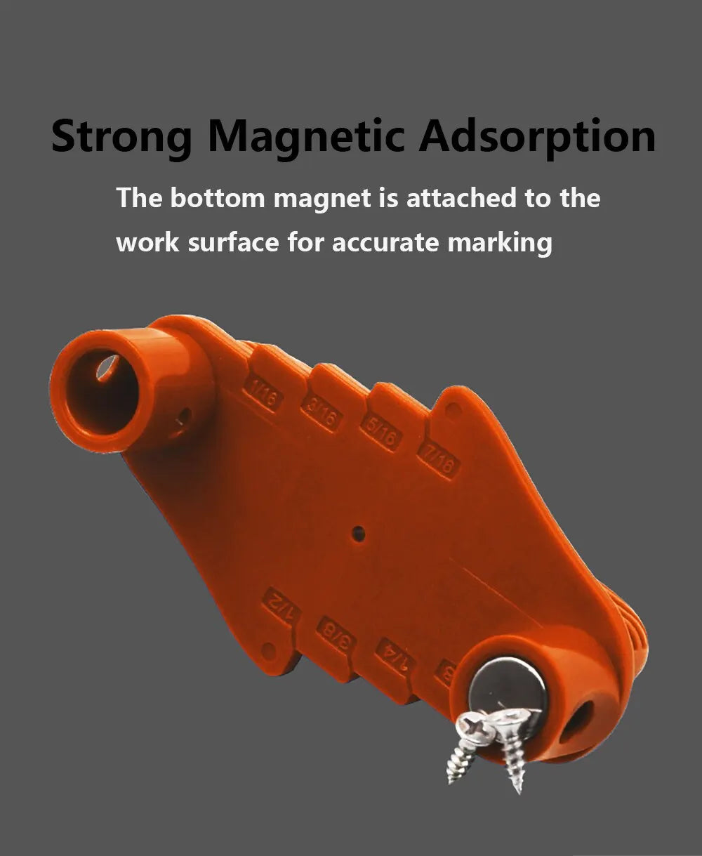 Multifunctional Silicone Woodworking Centreline Finder Scale Tool Plate Precision Ruler Magnetless Carpenter's Tool Marker Marke