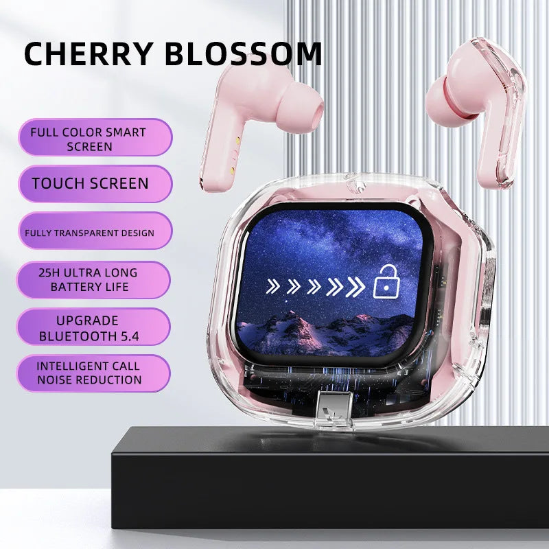 TWS Bluetooth Headphones with Multifunction Touch Screen Smart Wireless Bluetooth Earphone HiFi Audio Quality Business Earbud