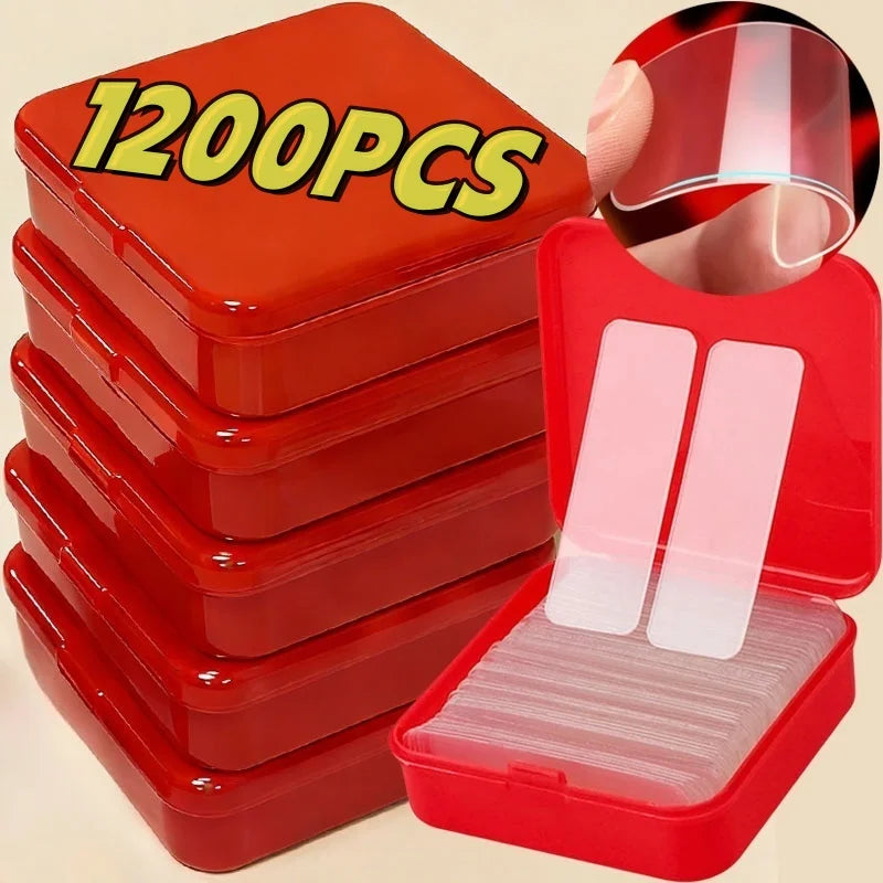 No Trace Reusable Square Adhesive Tape Removable Transparent Wall Mount Sticker Double Sided Adhesive Tape