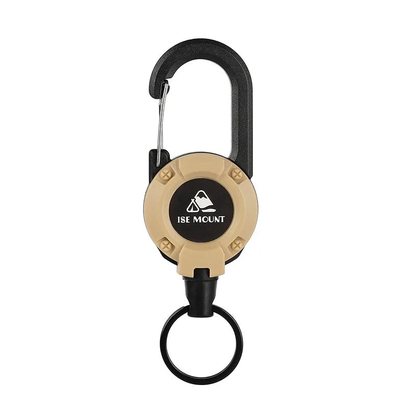 ISE MOUNT Outdoor tactical buckle Telescopic buckle Wire rope Multifunctional keychain Camping High rebound Anti-lost rope