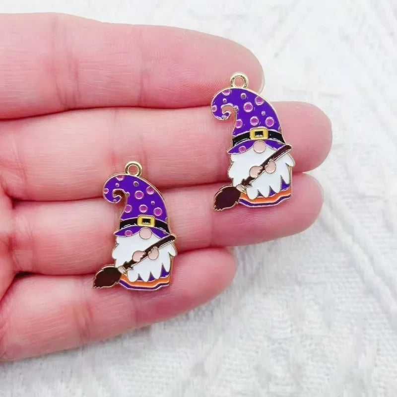 10pcs Cartoon Little Dwarf Drop Oil Alloy Pendant DIY Jewelry Accessories Pack Packaging Decorative Hanging Accessories