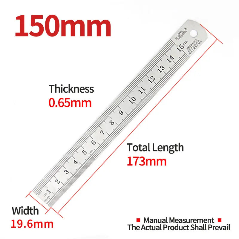 Metal Ruler Stainless Steel Angle Ruler Steel Rule Square Measure Goniometro Level Tool Angle Meter Woodworking Tools 15/20/30mm
