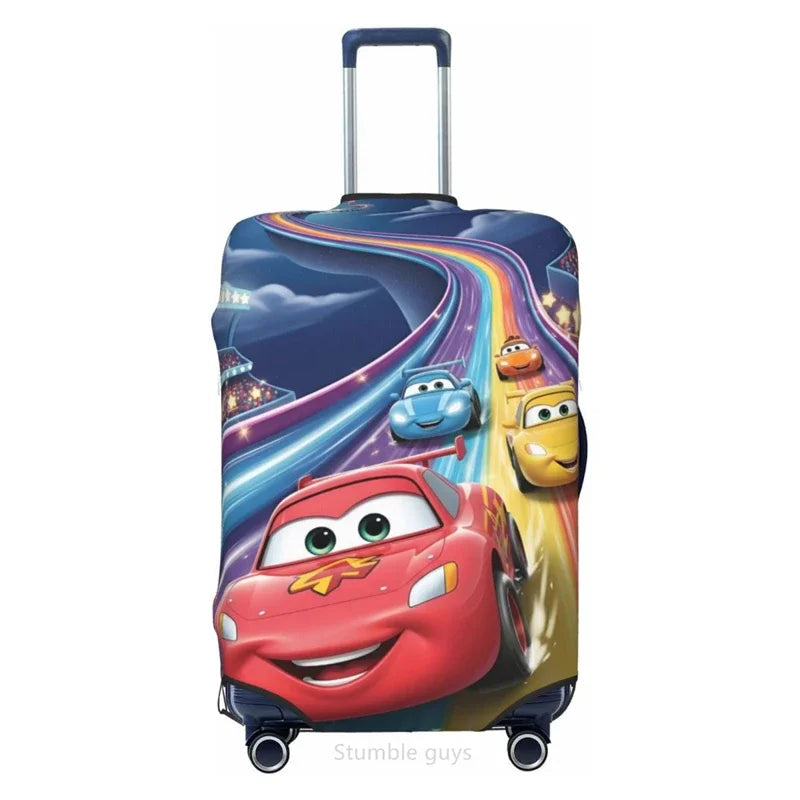 High Elasticity Suitcase Cover Car Pattern Fits 18-32 Inch Luggage Durable Washable Dustproof For Airplane & Road Trips