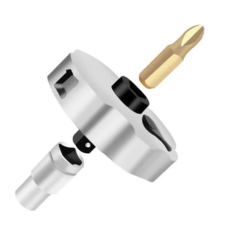 **1PC Steel Portable Palm Mini Ratchet 3-in-1 Socket Screwdriver Hand Tool Ratchet Screw 1/4 Inch All-in-one Ratchet Wrench