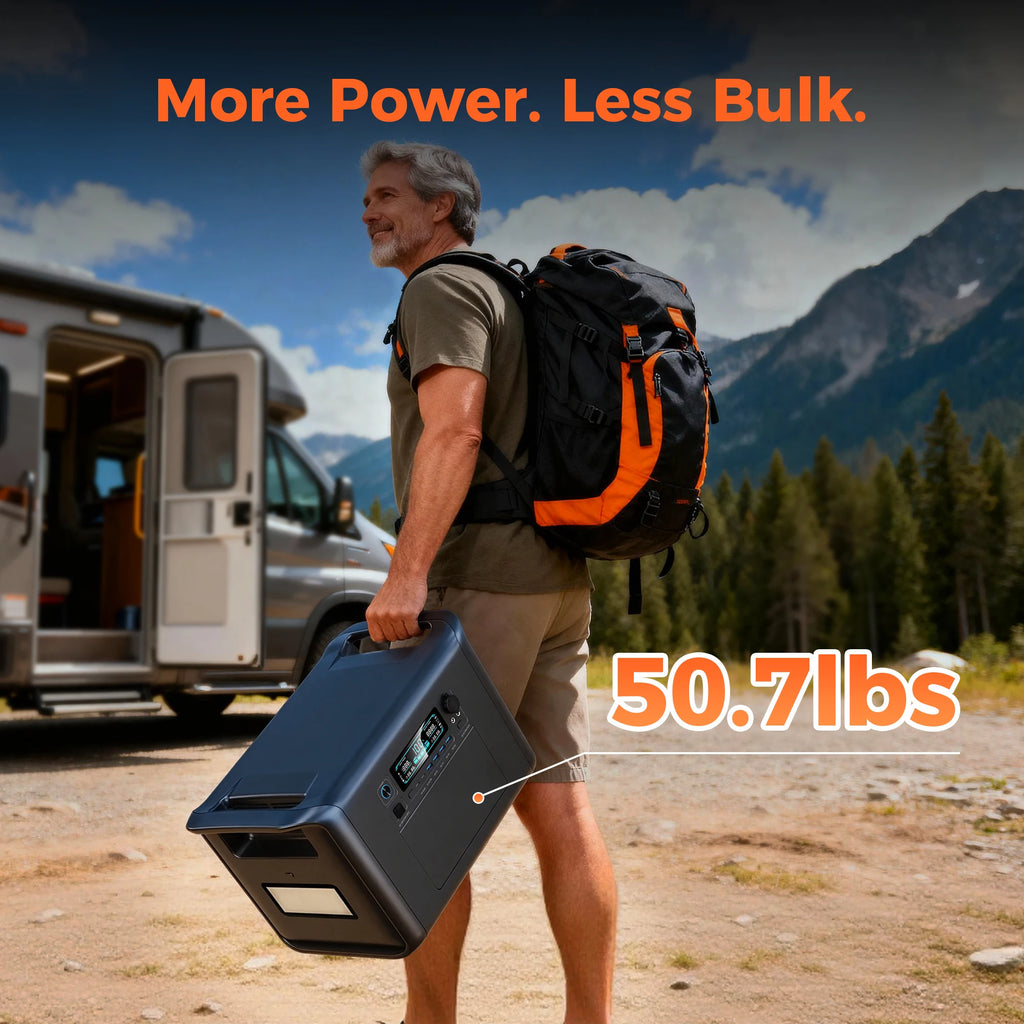 CTOLITY 2400W 1800W Lifepo4 Battery Outdoor Energy Storage Power Supply Portable Mobile Power Station Solar Generator RV