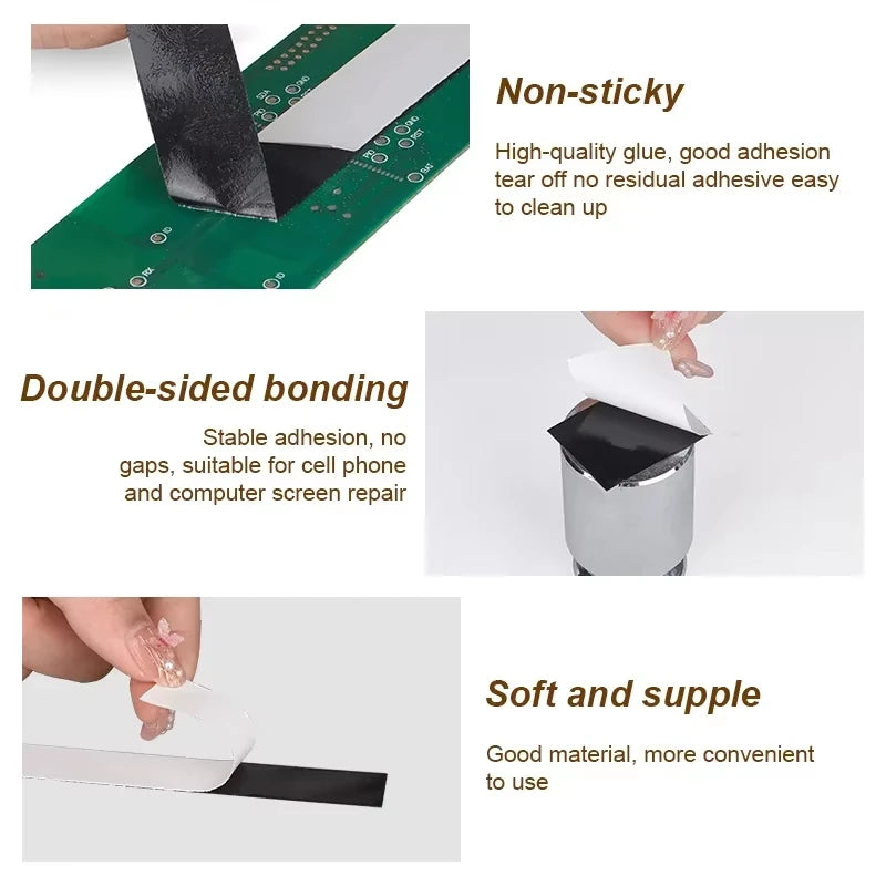 10m Double-Sided Mobile Phone Repair Tape Heat-Resistant Lcd Screen Repair Touch Screen Seal Battery Frame Foam Strong Adhesion