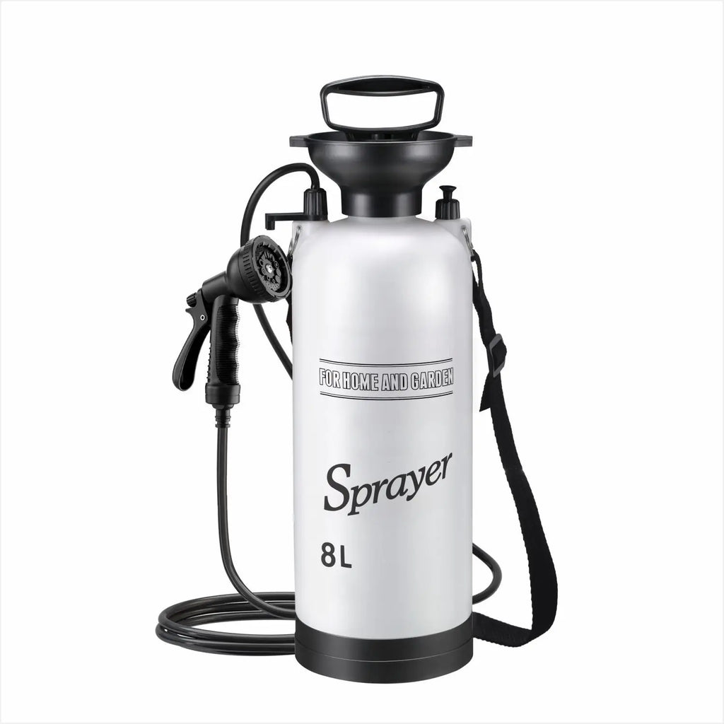 5L 8L Portable outdoor camping shower surf wash kit beach manual shower pump multifunctional shower showerhead 3M leather tube