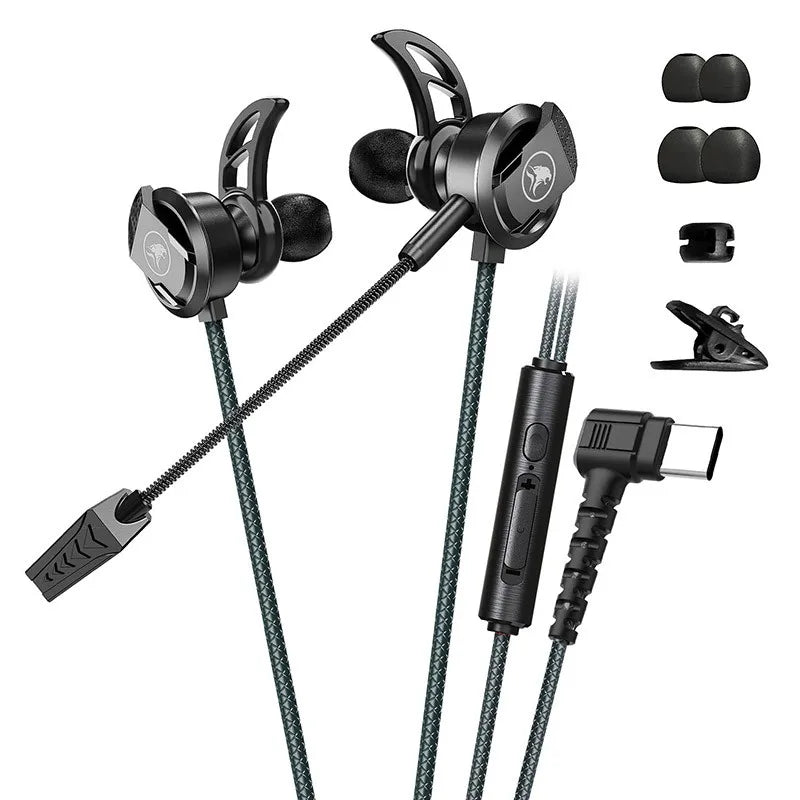 PLEXTONE RX3 Pro gaming earphones in ear phone 3.5mm Type-C with microphone, esports PUBG, wired earplugs for sound recognitio