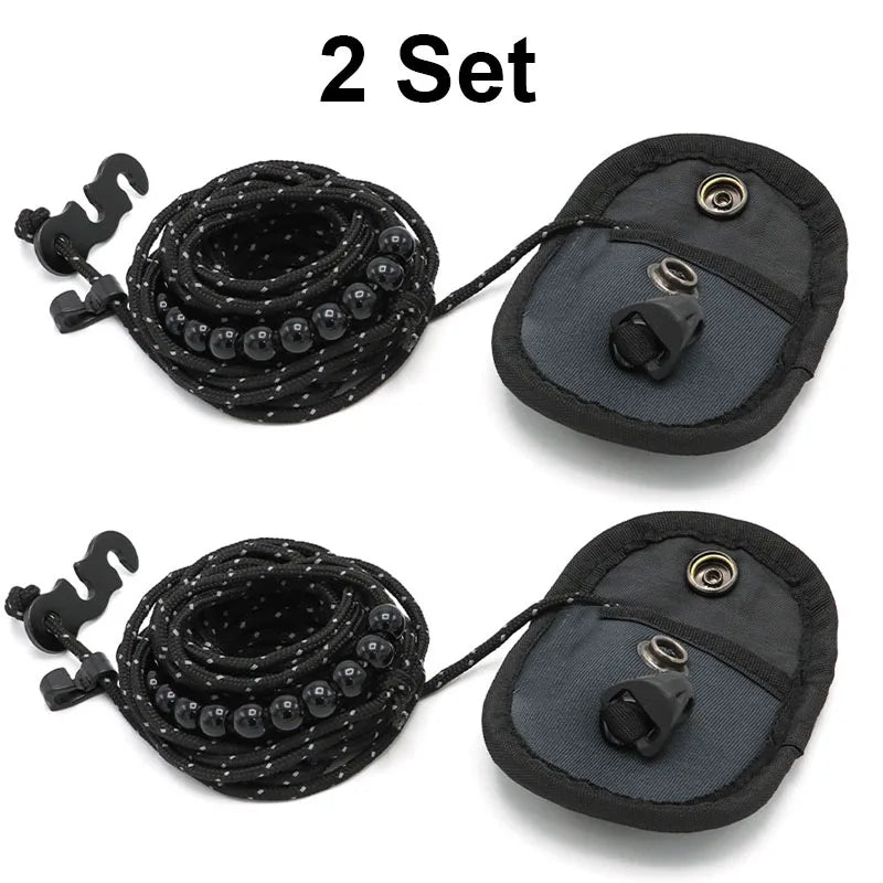 3M Outdoor Camping Stretch Clothesline with 12 Beads Clips Retractable Laundry Dryer Clothes Rope Hanging Laundry Drying Ropes