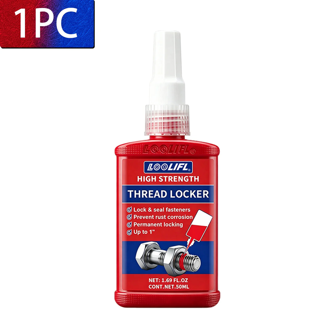 High Medium Strength Threadlocker 243 271 Bolt Anti-Loose Seal Glue Oil Heat Vibration Resistant Metal Thread Compound 50ML 10G
