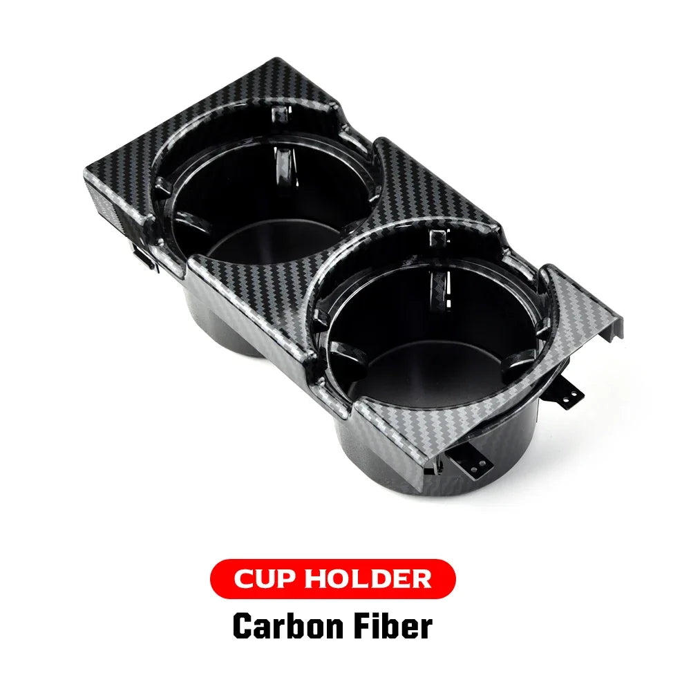 New Double Hole Car Styling Front Center Console Storage Box Coin + Cup Holder For BMW E46 Series 1999-2006 51168217953