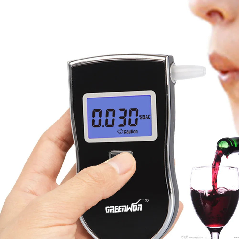 GREENWON Portable Digital LCD Breath Alcohol Tester Breathalyzer Analyzer Detector AT-818