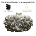 A flower cut-out diamond dinner bag, diamond bag, women's clutch