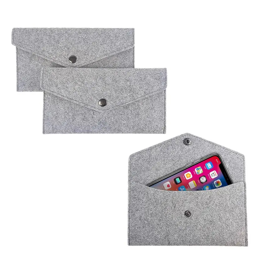 Multifunction Felt Purse for Men and Women, Wallet, Storage Bag, Glasses, Mobile Phone Case, Cash Card Holder, Portable Pouch