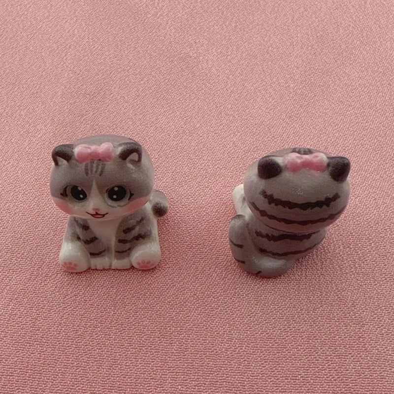 10pcs 3D Beach Kitten Cartoon Handmade DIY Accessories Cream Gel Resin Small Accessories Material Pack