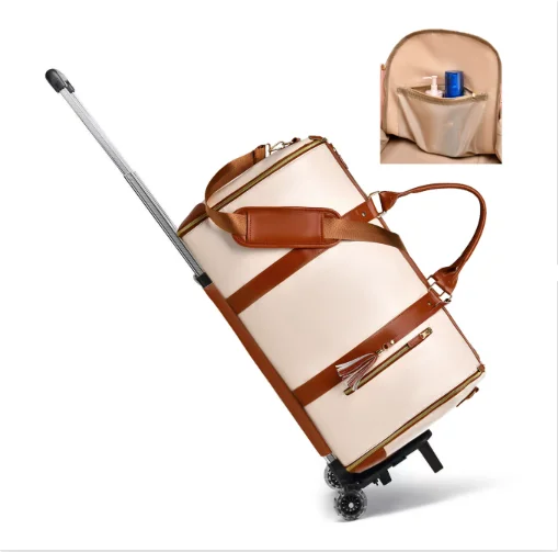Women Rolling Garment Bags for Travel Handbag with Wheels Women Carry On Garment Duffel Bag Suit Travel Rolling Trave Duffle Bag