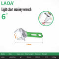 LAOA 6-12 inch Large Opening Adjustable Wrench Light Spanner Multifunctional Bathroom Pipe Wrench  Plumbing Repair Hand Tools
