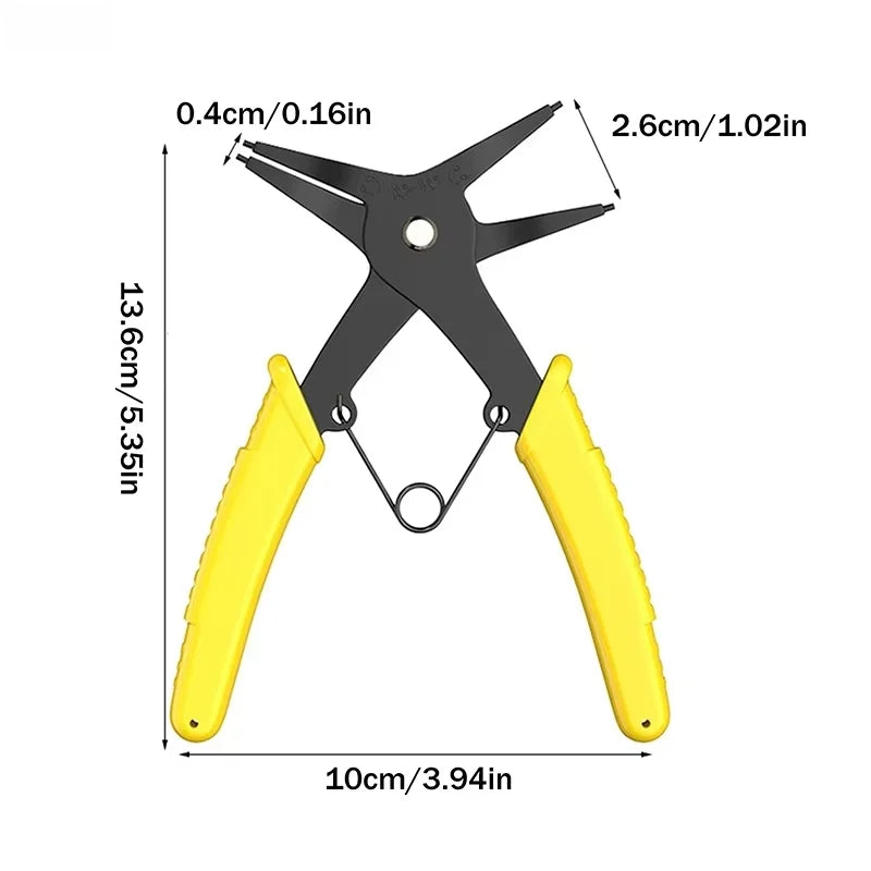Circlip Pliers 2 In 1 Internal And External Dual Purpose Pliers External Spring Pliers Large Retaining Ring Removal Tool