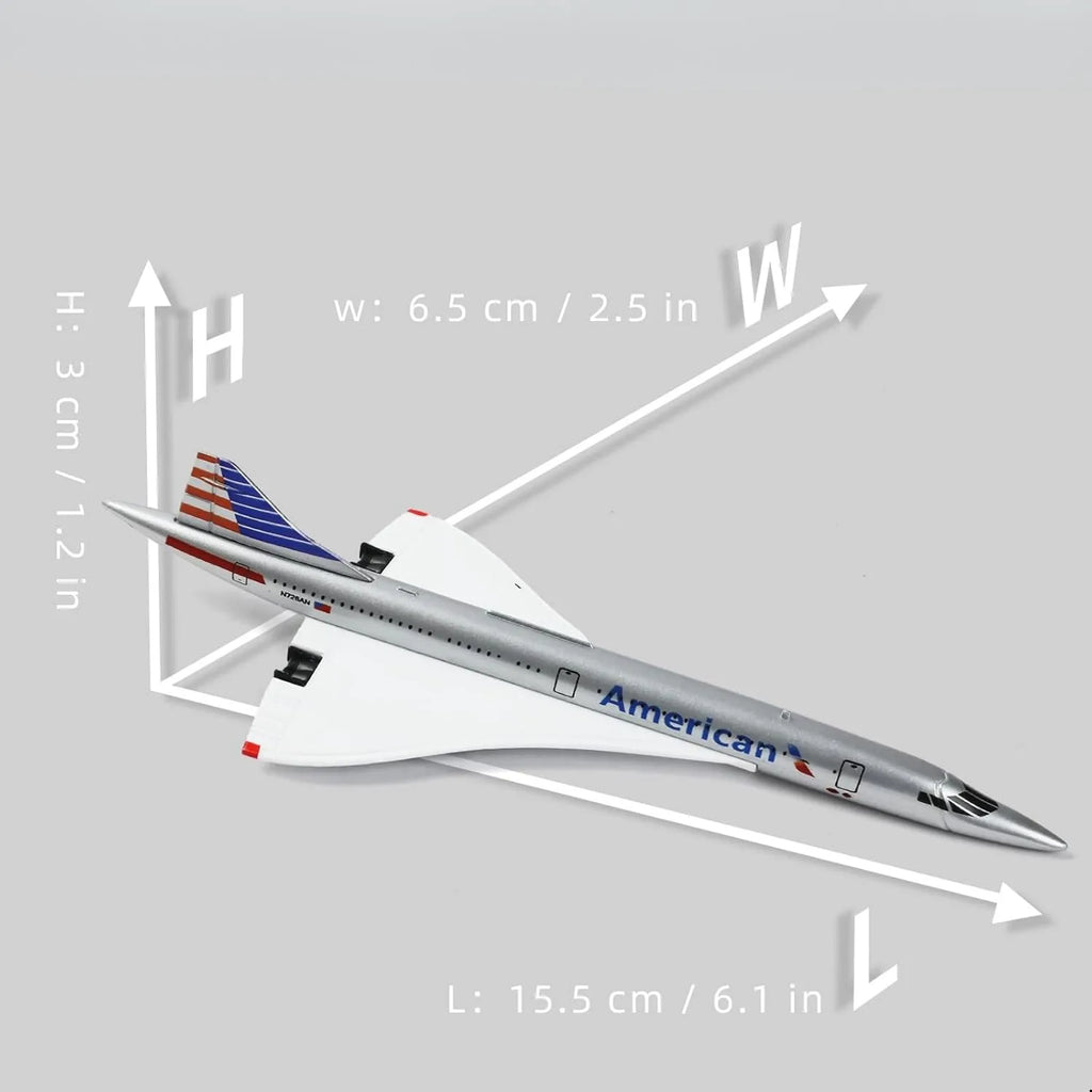 1/400 Scale France British American Concorde Airplane Model Toy 16cm Mini Airplane Model For Collection or Children's toy gifts