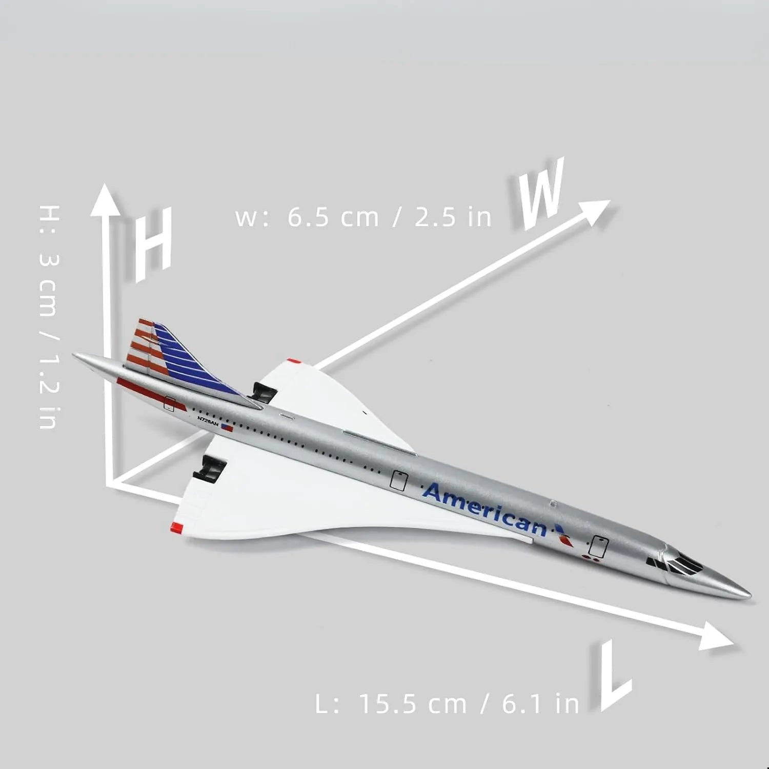 1/400 Scale France British American Concorde Airplane Model Toy 16cm Mini Airplane Model For Collection or Children's toy gifts