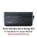 For Tesla Model Y YL Juniper 2025 2026 Driver Side Mini Glove Storage Box Phone Holder Storage Glasses Case Car Auto Accessories